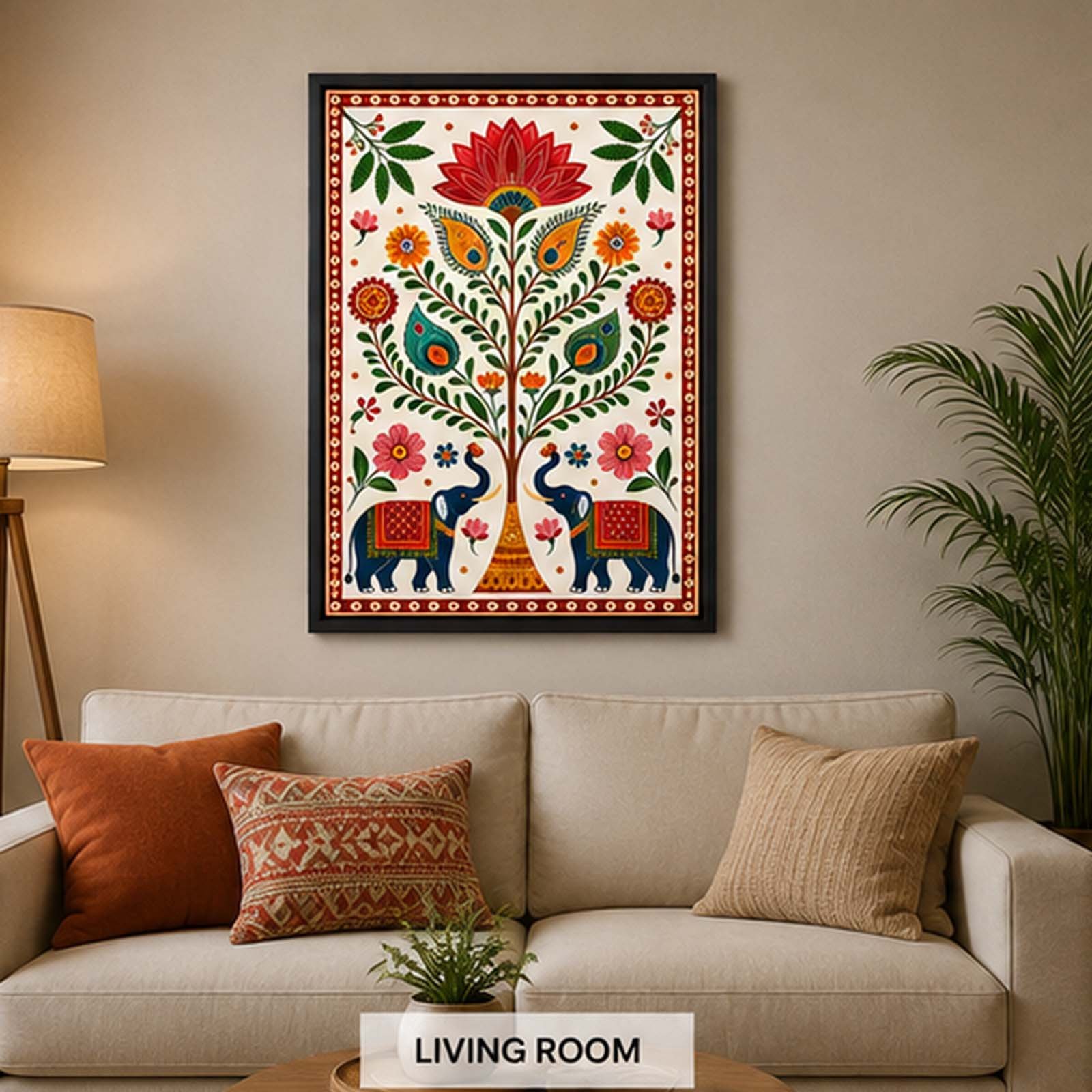 Traditional Indian Folk Art Wall Decor