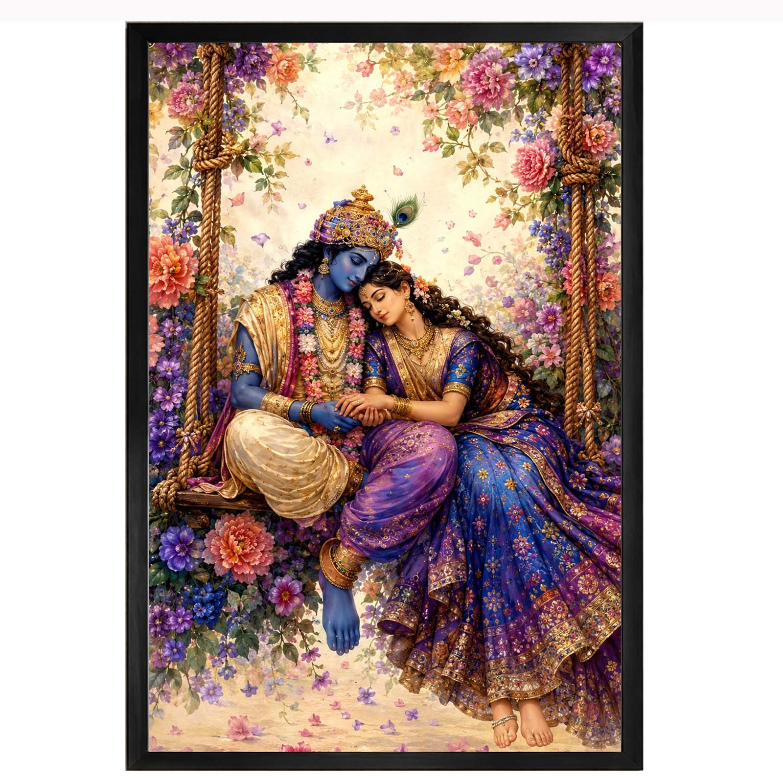 Radha Krishna on Swing