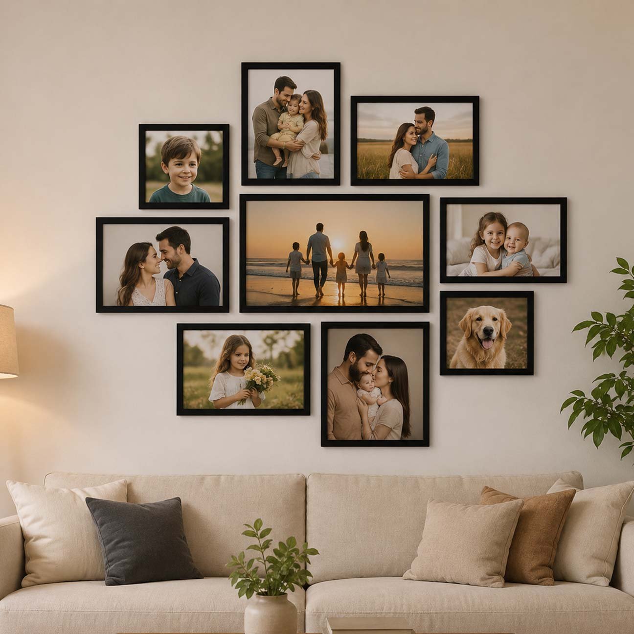Collage Wall Art With Black Frame